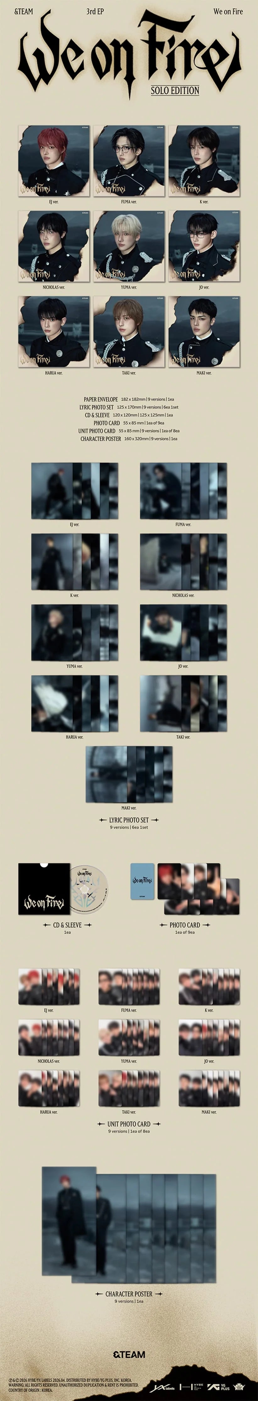 &TEAM - 3rd EP WE ON FIRE (SOLO EDITION)