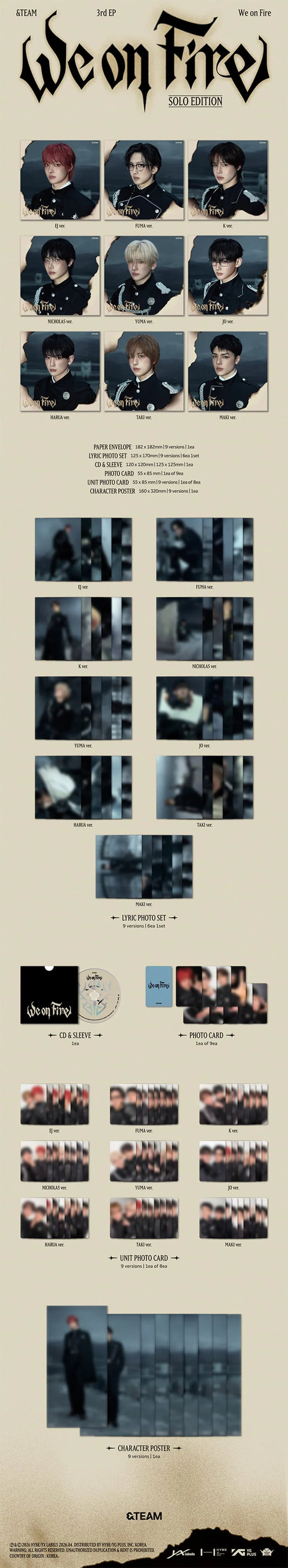 &TEAM - 3rd EP WE ON FIRE (SOLO EDITION)