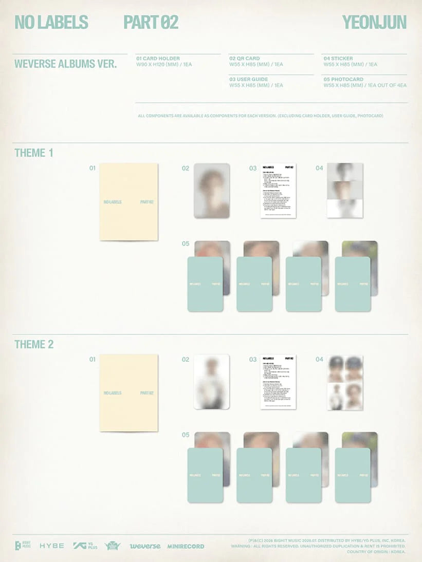 TXT YEONJUN - NO LABELS: PART 02 (WEVERSE ALBUMS VER.)