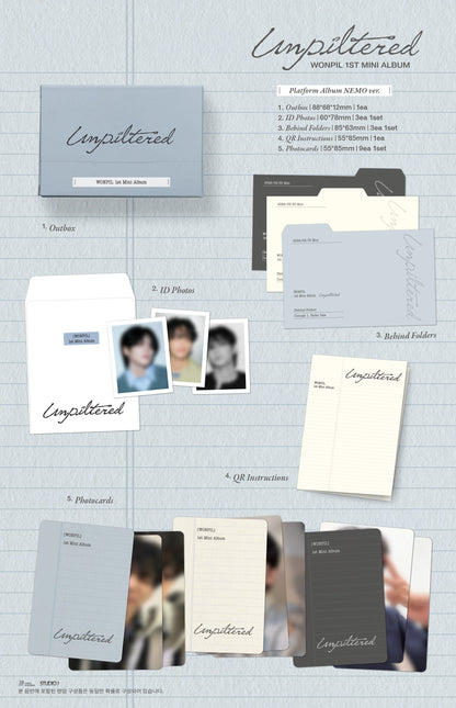 DAY6 WONPIL - 1st Mini Album UNPILTERED (PLATFORM NEMO VER.)