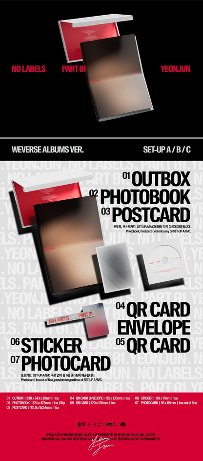 TXT YEONJUN - NO LABELS: PART 01 (WEVERSE ALBUMS VER.)