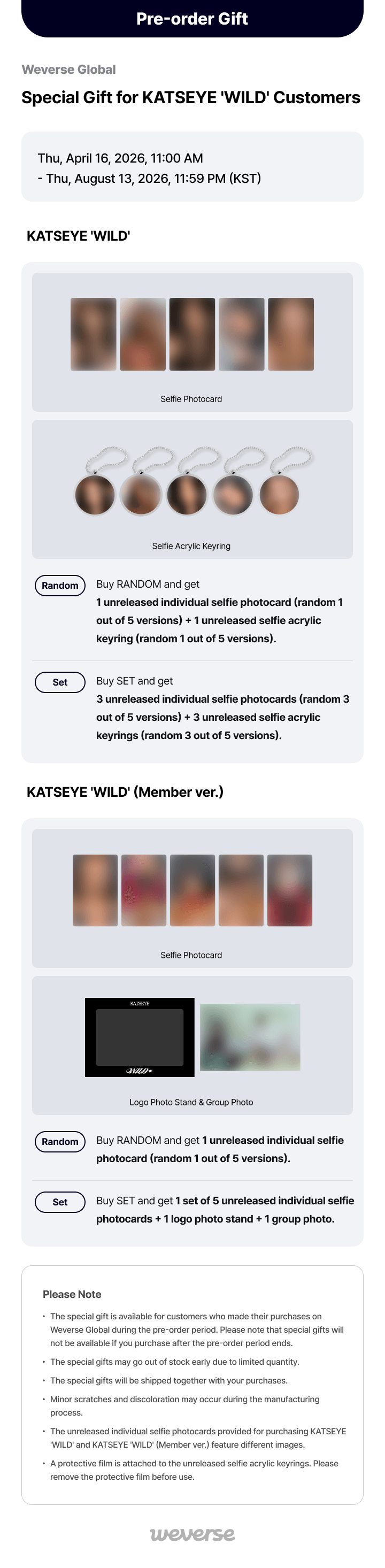 KATSEYE - 3RD EP WILD (MEMBER VER.)