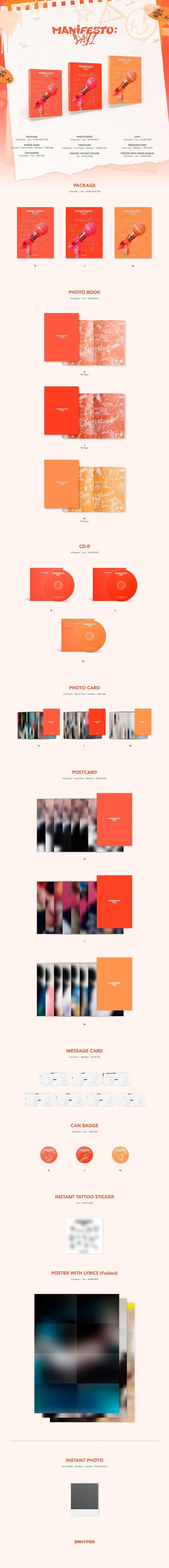 [UNSEALED] ENHYPEN - MANIFESTO DAY 1