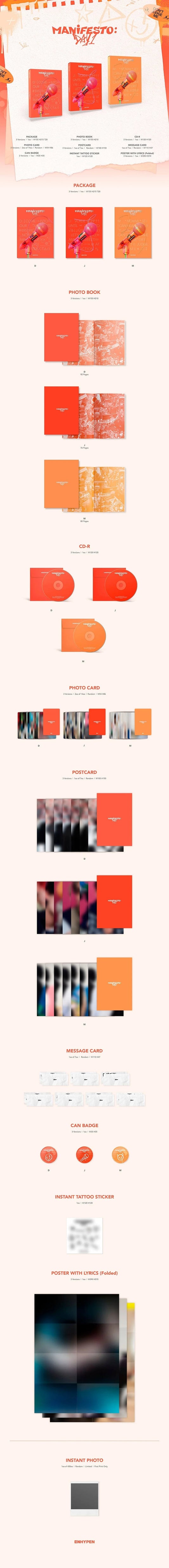 [UNSEALED] ENHYPEN - MANIFESTO DAY 1
